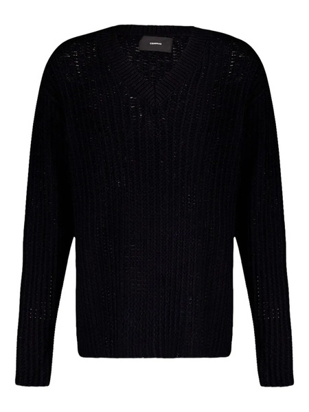  Commas V-neck Knit Sweater - Black 