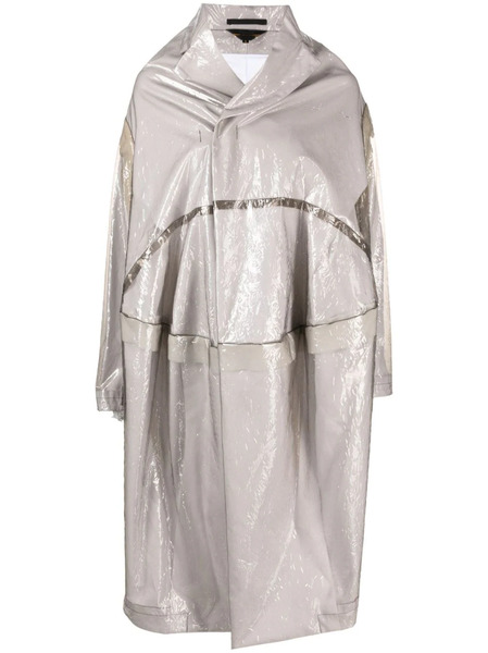  Comme Des Garçons Asymmetric Embossed Raincoat - Grey 