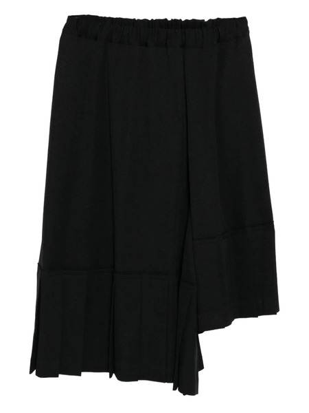  Comme Des Garçons Comme Des Garçons Asymmetric Pleated Skirt - Black 