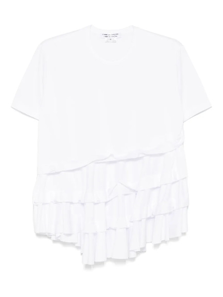  Comme Des Garçons Comme Des Garçons Asymmetric Ruffled T-shirt - White 