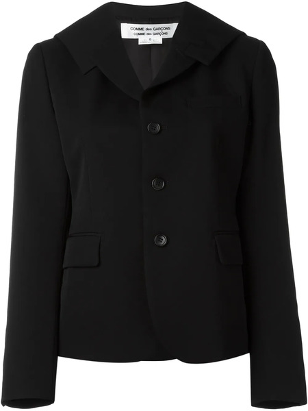  Comme Des Garçons Comme Des Garçons Deconstructed Lapel Blazer - Black 