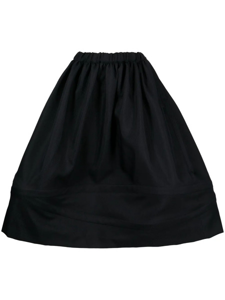  Comme Des Garçons Comme Des Garçons Elastic-waist Flared Midi Skirt - Black 
