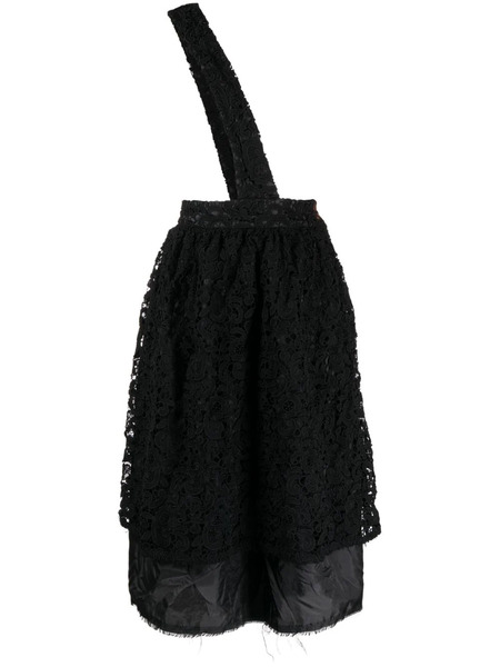  Comme Des Garçons Comme Des Garçons Floral-lace High-waisted Skirt - Black 
