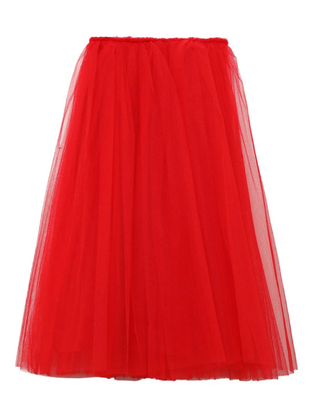  Comme Des Garçons Comme Des Garçons Pleated Midi Skirt - Red 