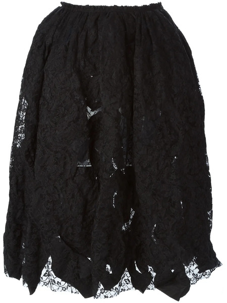  Comme Des Garçons Comme Des Garçons Reversible Lace Skirt - Black 