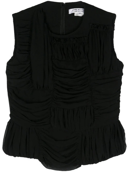  Comme Des Garçons Comme Des Garçons Ruched Sleeveless Top - Black 