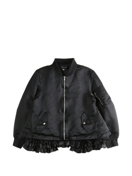  Comme Des Garçons Comme Des Garçons Ruffled Bomber Jacket - Black 
