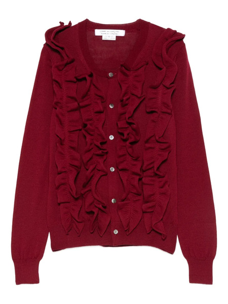  Comme Des Garçons Comme Des Garçons Ruffled Cardigan - Red 