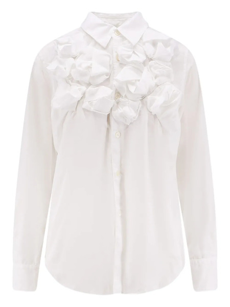  Comme Des Garçons Comme Des Garçons Ruffled-detail Shirt - White 