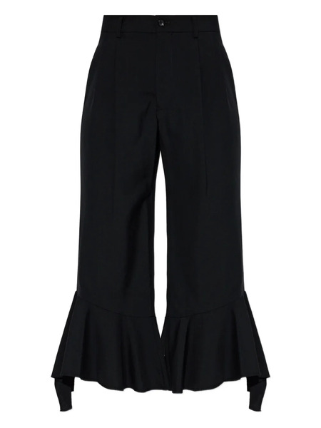  Comme Des Garçons Comme Des Garçons Ruffled-hem Trousers - Black 