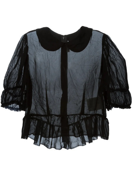  Comme Des Garçons Comme Des Garçons Sheer Blouse - Black 