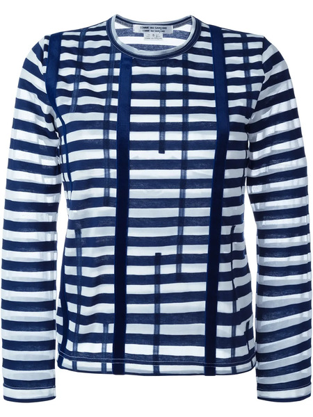  Comme Des Garçons Comme Des Garçons Striped T-shirt - Blue 