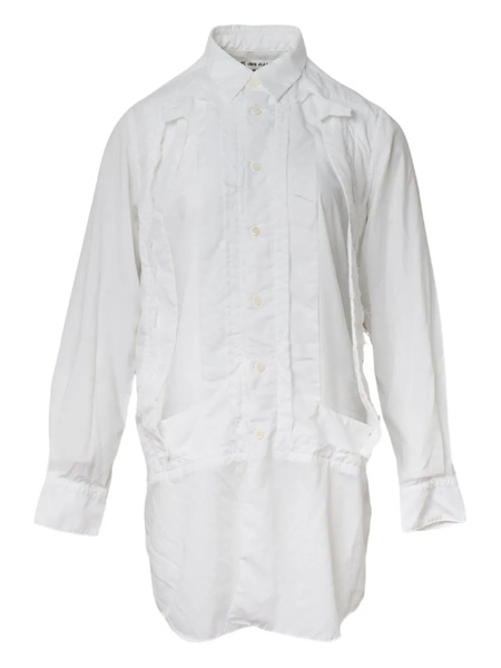  Comme Des Garçons Croad Cutting Out Blouse - White 