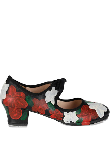  Comme Des Garçons Flowers Tap Dance Pumps - Black 