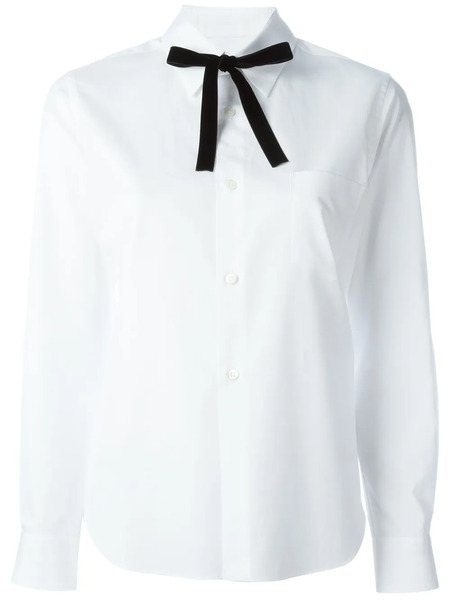  Comme Des Garçons Girl Bow Tie Shirt - White 