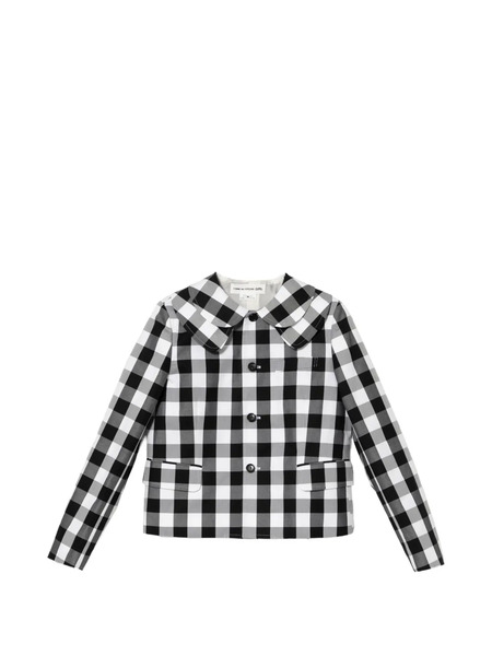  Comme Des Garçons Girl Gingham Collared Jacket - Black 