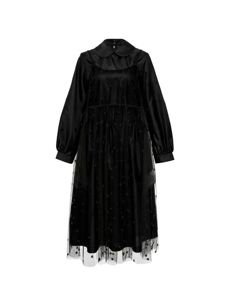  Comme Des Garçons Girl Layered-effect Dress Set (set Of Two) - Black 