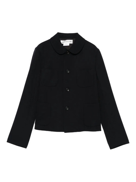  Comme Des Garçons Girl Peter-pan Collar Pocket Cardigan - Black 