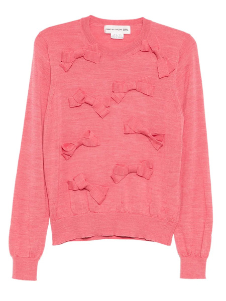  Comme Des Garçons Girl Ribbon-embellished Top - Pink 