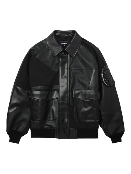  Comme Des Garçons Homme Patchwork Panelled Jacket - Black 