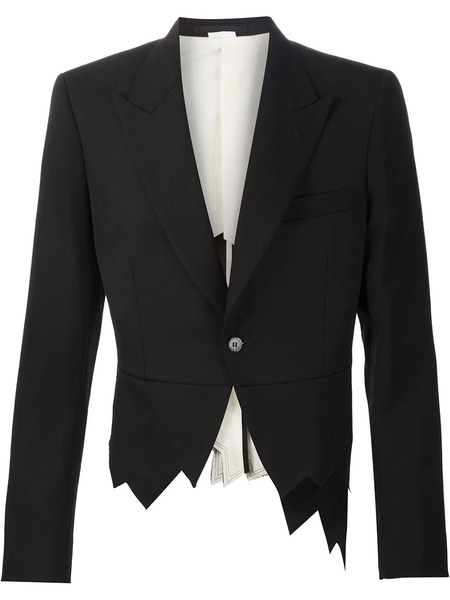  Comme Des Garçons Homme Plus Asymmetric Zig Zag Blazer - Black 