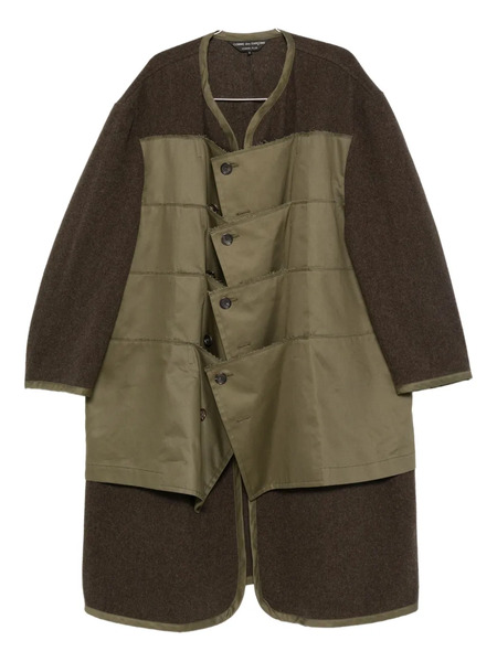  Comme Des Garçons Homme Plus Button-up Padded Coat - Green 