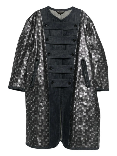  Comme Des Garçons Homme Plus Buttoned Panelled Coat - Grey 