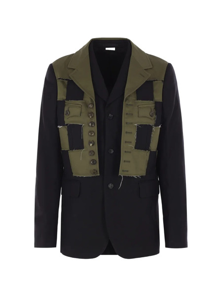  Comme Des Garçons Homme Plus Deconstructed Military Jacket - Black 