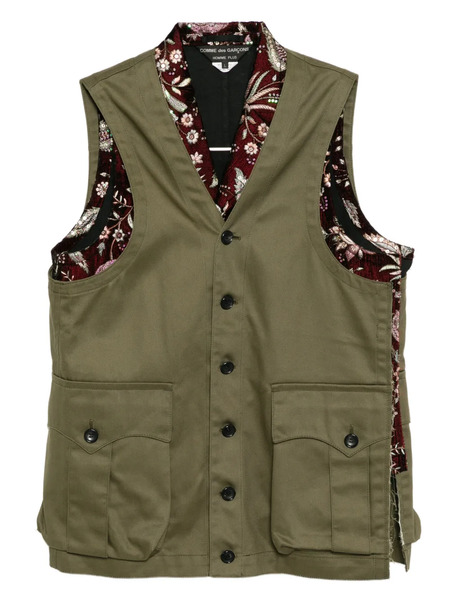  Comme Des Garçons Homme Plus Embroidery Raw-edge Blazer - Green 