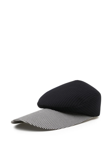  Comme Des Garçons Homme Plus Pinstripe Houndstooth Hat - Black 