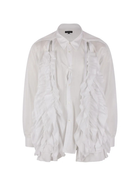  Comme Des Garçons Homme Plus Ruffled Shirt - White 