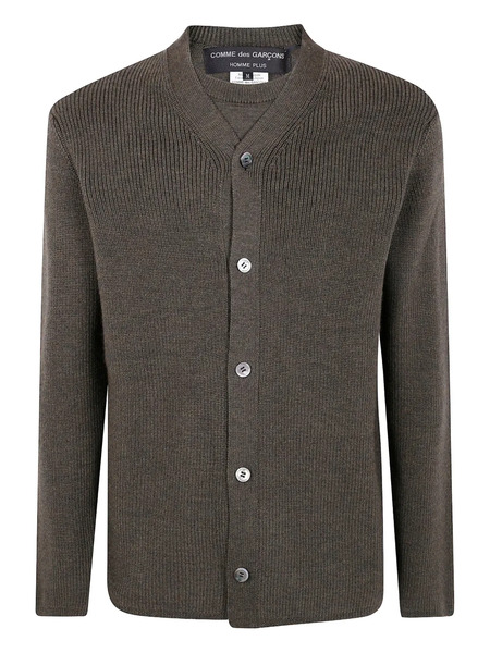  Comme Des Garçons Homme Plus Wool Cardigan - Brown 