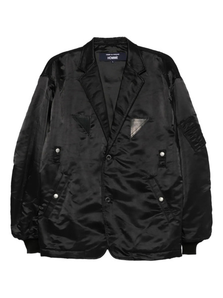  Comme Des Garçons Homme Single-breasted Buttoned Coat - Black 