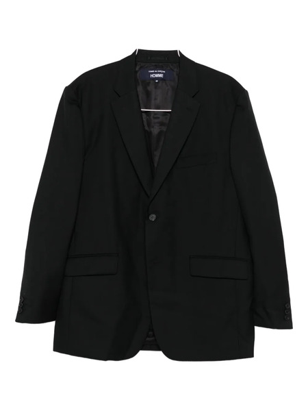  Comme Des Garçons Homme Single-button Wool Blazer - Black 