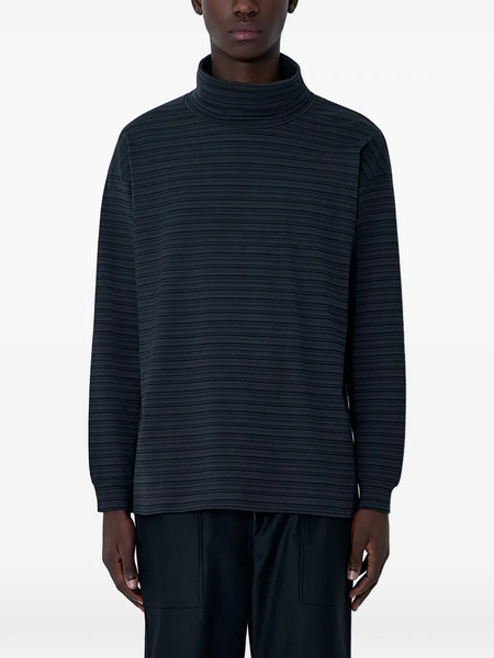 Comme Des Garçons Homme Striped Turtleneck Sweatshirt - Grey 