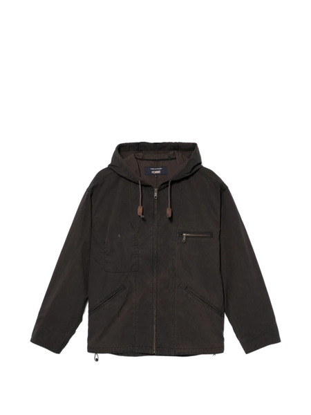  Comme Des Garçons Homme Washed Hooded Jacket - Brown 