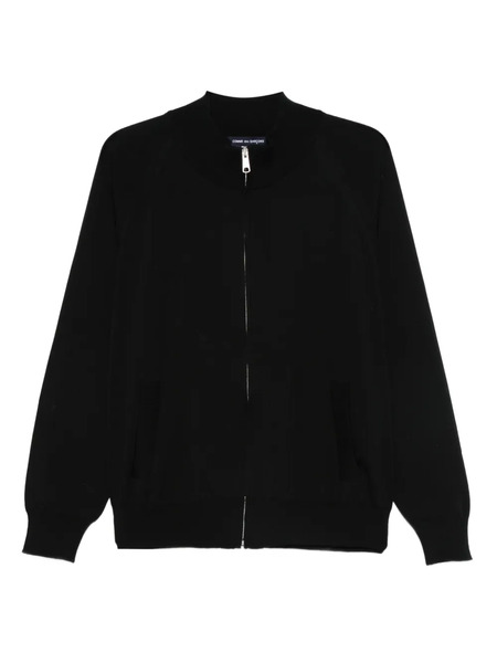  Comme Des Garçons Homme Wool Zip-up Sweater - Black 
