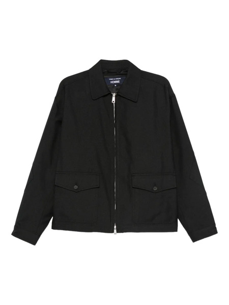  Comme Des Garçons Homme Zip-fastening Flap-pocket Jacket - Black 