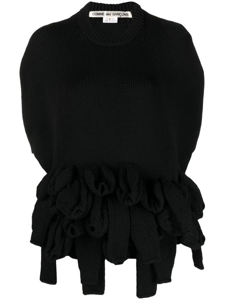  Comme Des Garçons Layered-detail Crew-neck Jumper - Black 