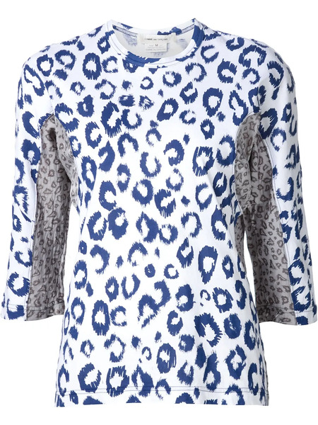  Comme Des Garçons Leopard Print Top - White 