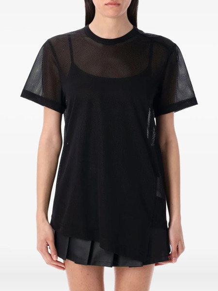  Comme Des Garçons Mesh-layered T-shirt - Black 