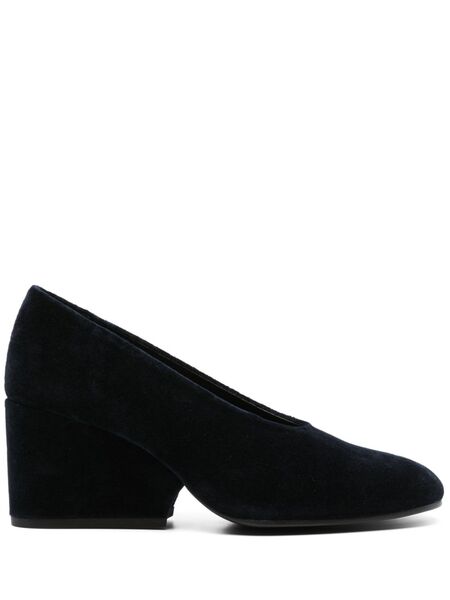  Comme Des Garçons 70mm Velvet Pumps - Blue 