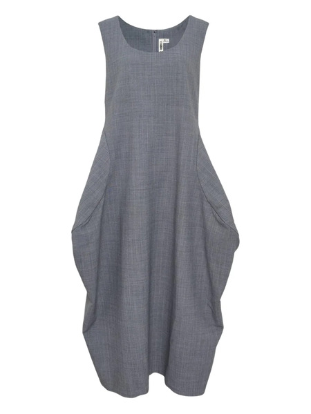  Comme Des Garçons Pinstripe Flared Dress - Grey 