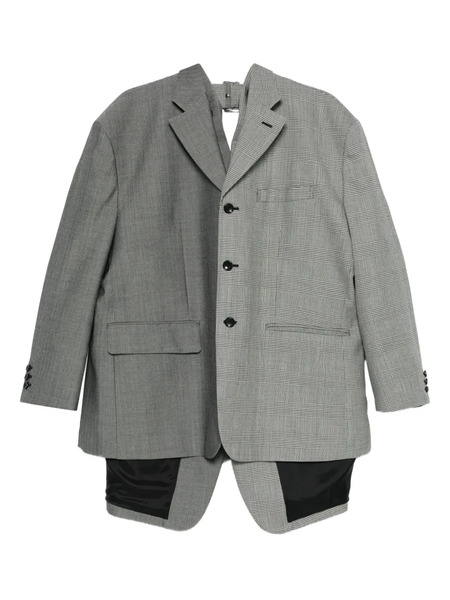  Comme Des Garçons Plaid-pattern Blazer - Grey 