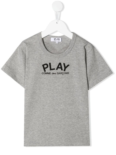  Comme Des Garçons Play Kids Logo-print T-shirt - Grey 