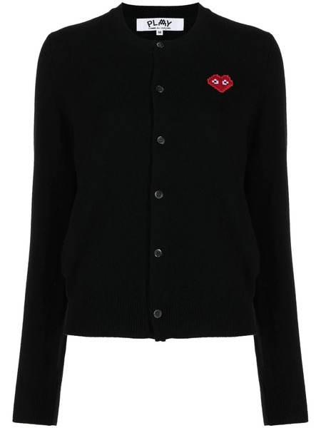  Comme Des Garçons Play Logo-patch Cardigan - Black 