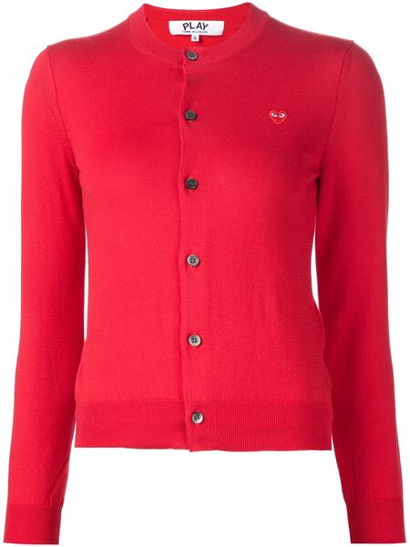  Comme Des Garçons Play Mini Heart Cardigan - Red 
