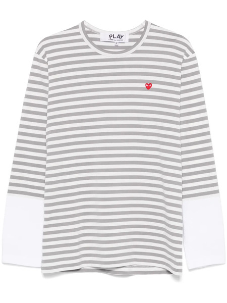  Comme Des Garçons Play Mini Heart-patch T-shirt - Grey 
