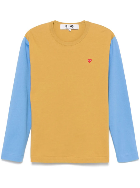  Comme Des Garçons Play Mini Heart-patch T-shirt - Yellow 