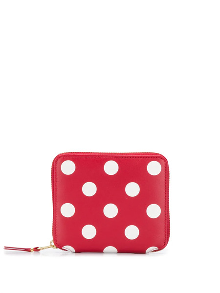  Comme Des Garçons Play Polka-dot Leather Wallet - Red 
